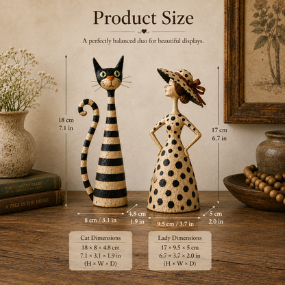 Limited Time Sale 40% OFF🎁 Vintage Cat & Lady Sculptures