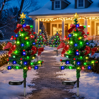 Last day 50%OFF🎄2026 Solar Christmas Trees Lights Outdoor Decoration Waterproof