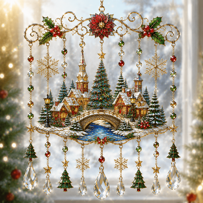 🔥Last Day 49% OFF - Handmade Christmas Stained Glass Window Hanging
