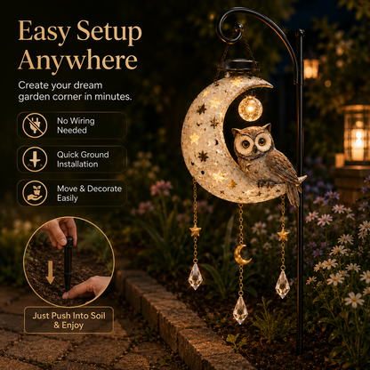 💥HOT SALE 50% OFF🔥Solar Owl Moon Garden Light