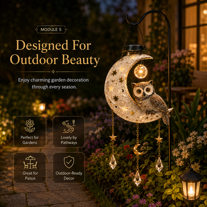 💥HOT SALE 50% OFF🔥Solar Owl Moon Garden Light
