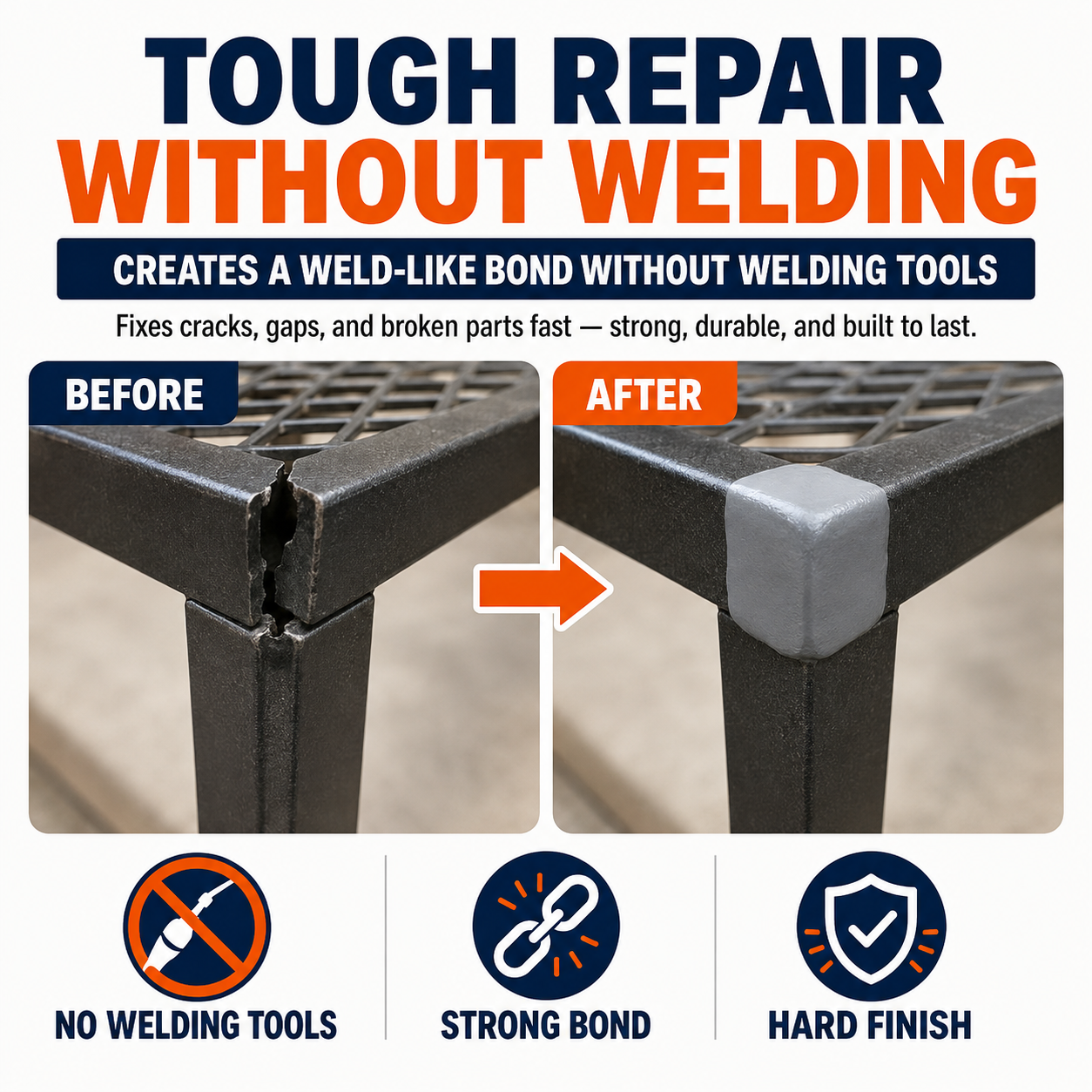 🛠️ Strong Clay Iron Adhesive Repair Putty – Moldable Gap & Crack Filler