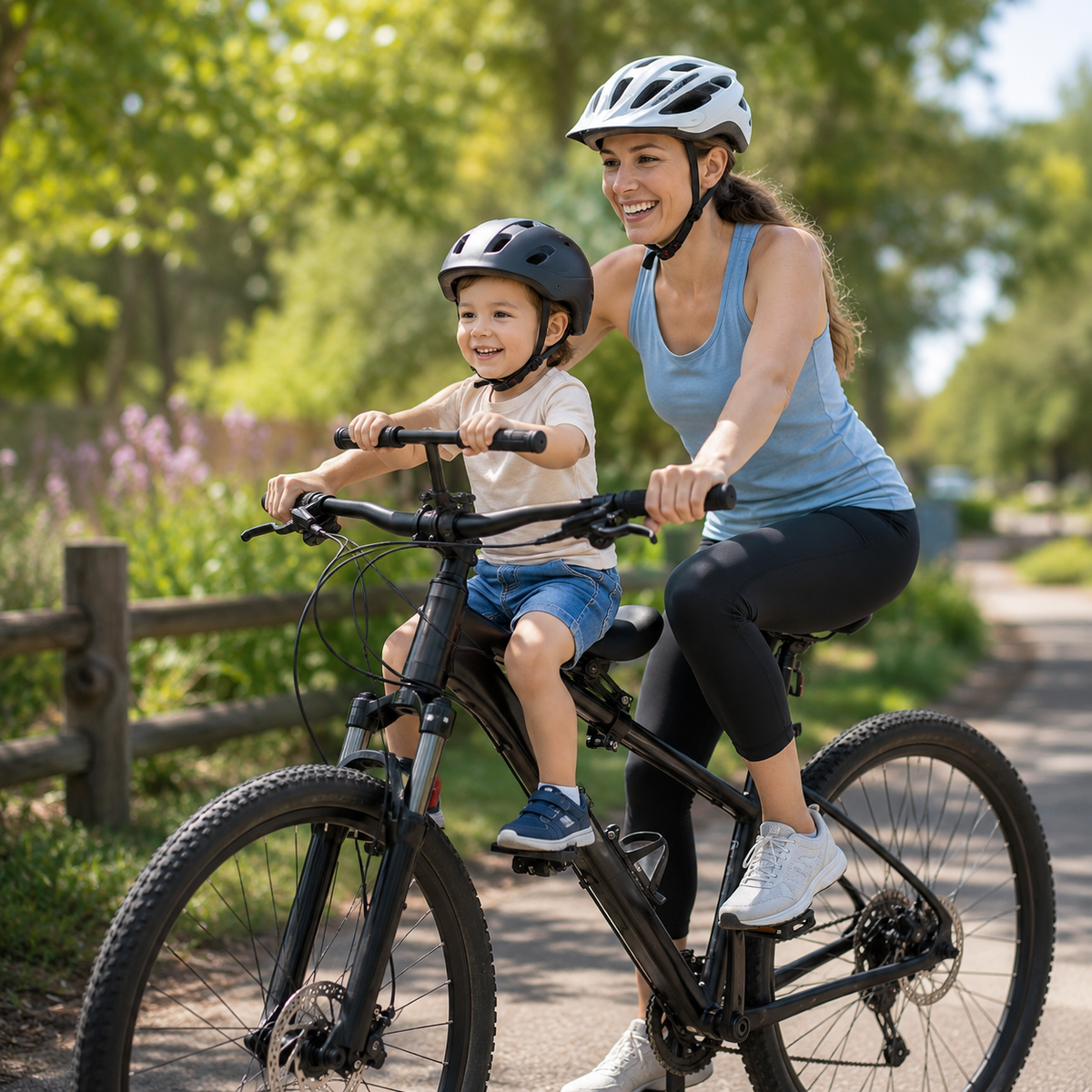 Front-Mounted Kids Bike Seat 🚲👶 – Safe & Comfortable Parent-Child Bike Seat