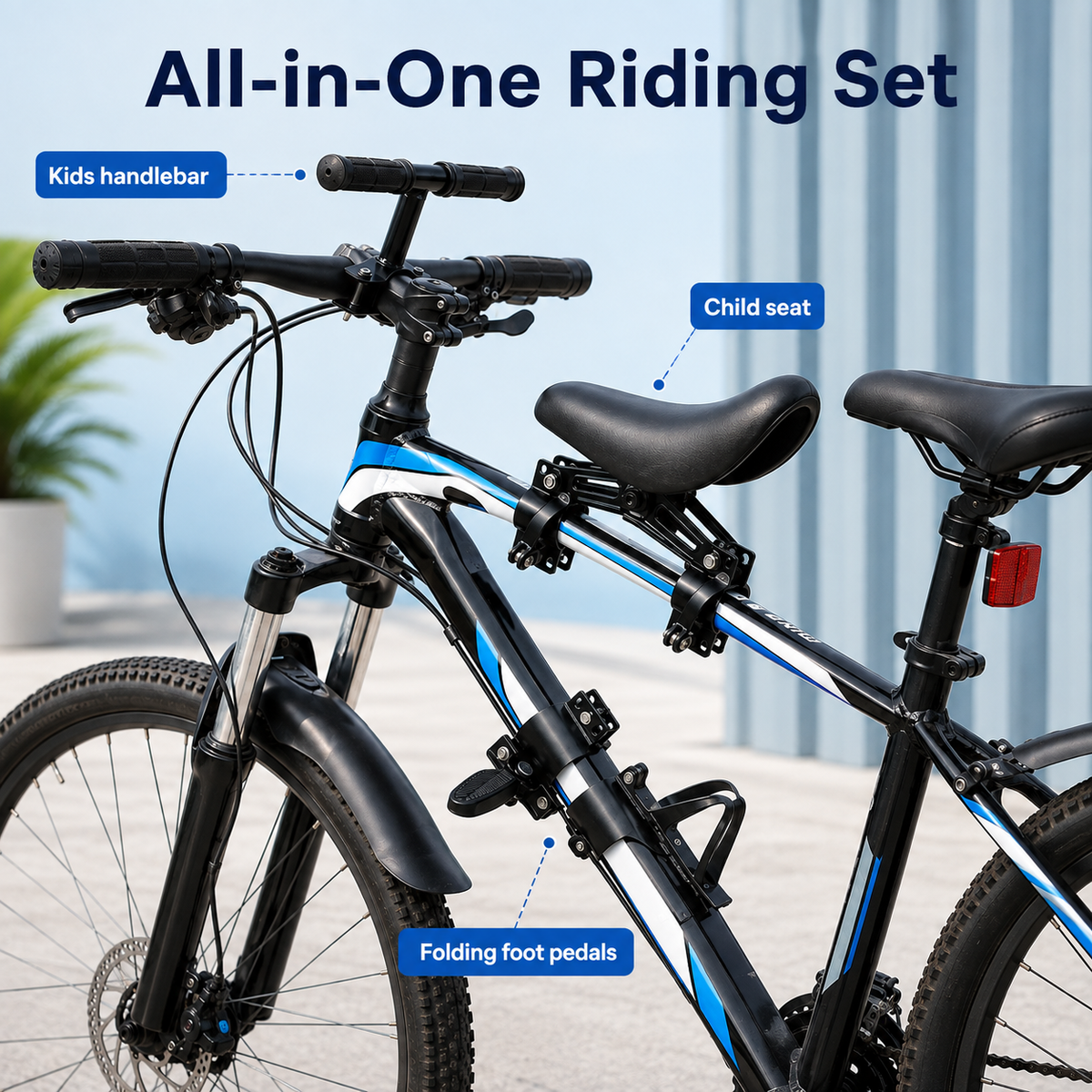 Front-Mounted Kids Bike Seat 🚲👶 – Safe & Comfortable Parent-Child Bike Seat