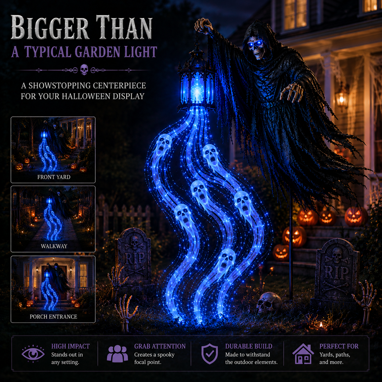 🎁 Today Only: 49% OFF 🎁Animated Halloween Soul Harvester Garden Light Collection💀