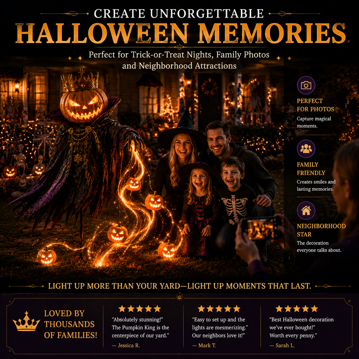 🎁Today 49% OFF🎁🎃Pumpkin King Awakening™ – Flowing LED Halloween Yard Light