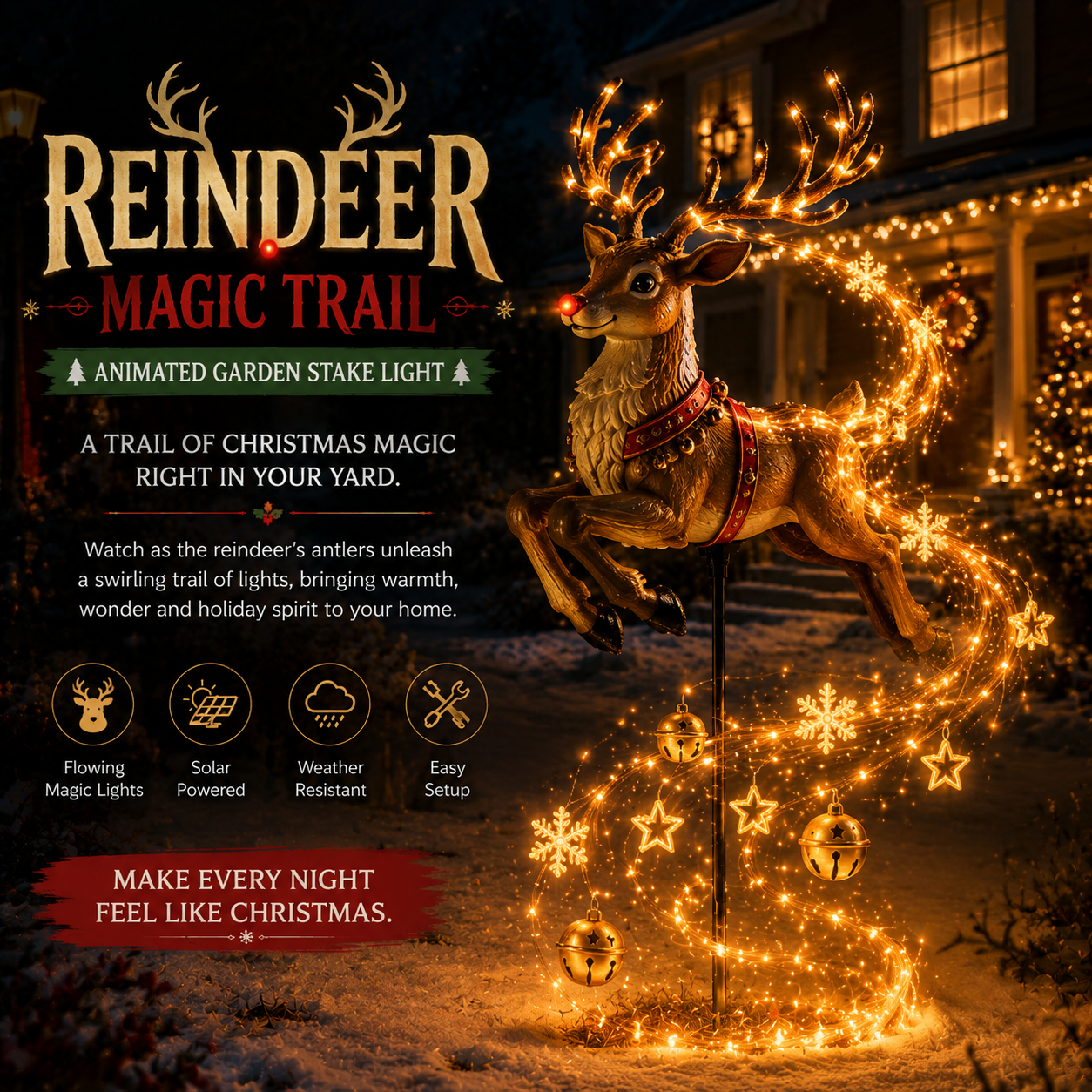 🎄49% OFF🎄✨ Christmas Magic Garden Collection-Transform Your Yard Into A Winter Wonderland With Enchanted Flowing Lights