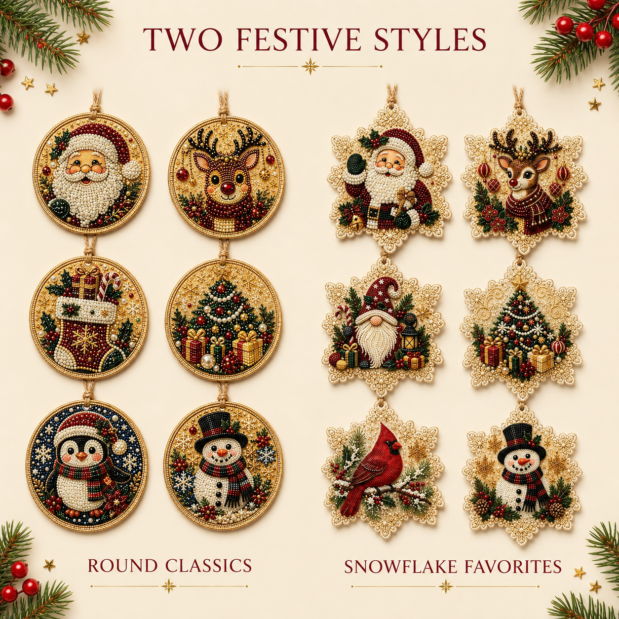 Christmas Bead Magic™ DIY Ornament Kit – Handmade Holiday Tree Decorations