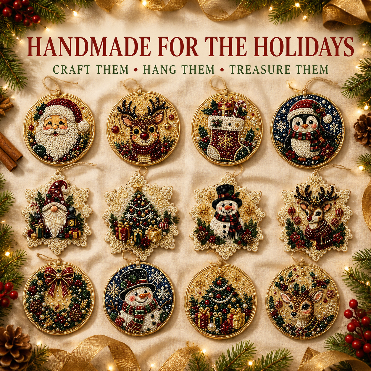 Christmas Bead Magic™ DIY Ornament Kit – Handmade Holiday Tree Decorations