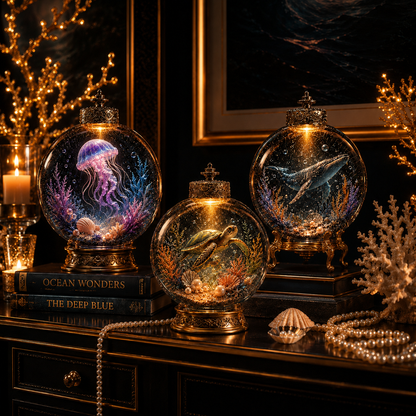 💙✨Ocean Series Illuminated 3D Model Decorations