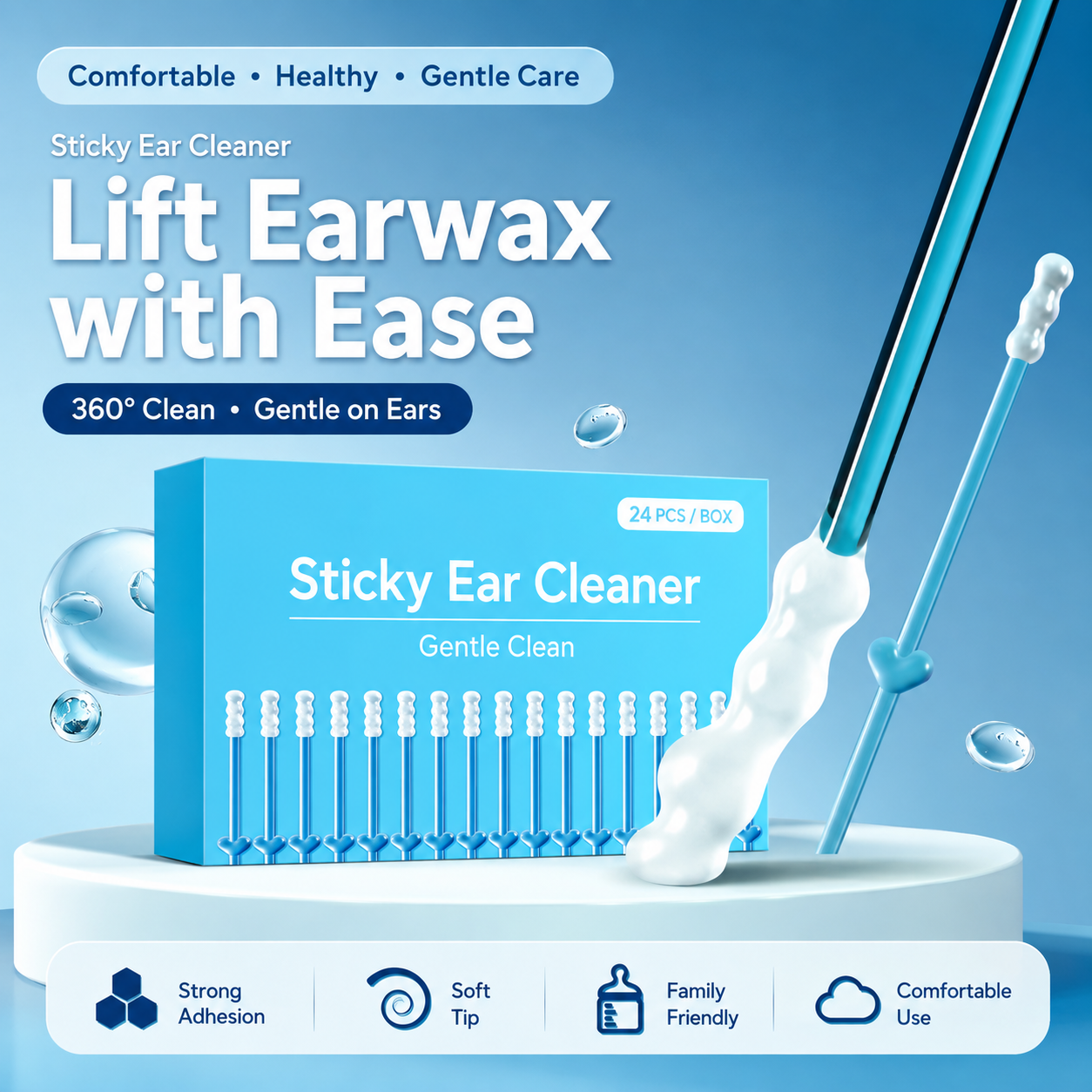 ✨ Ear Cleaning Tool Stick – Gentle Outer Ear Wax Removal Tool