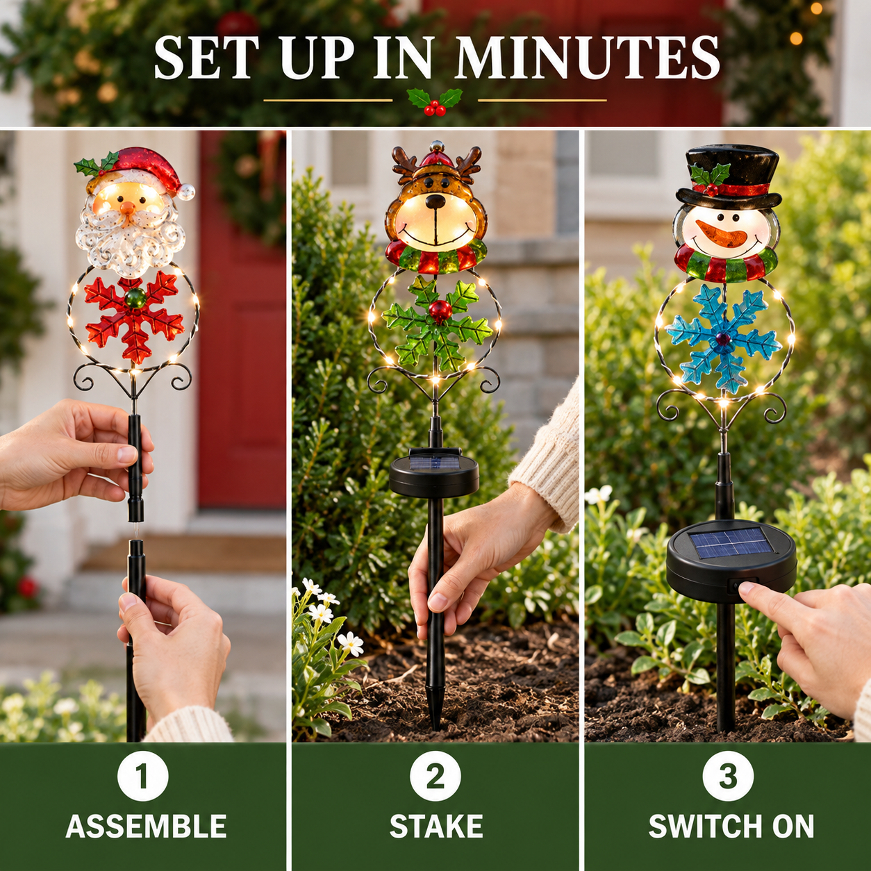 Christmas Character Solar Garden Lights