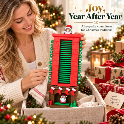 🎅Mechanical Santa Chimney Christmas Countdown Calendar