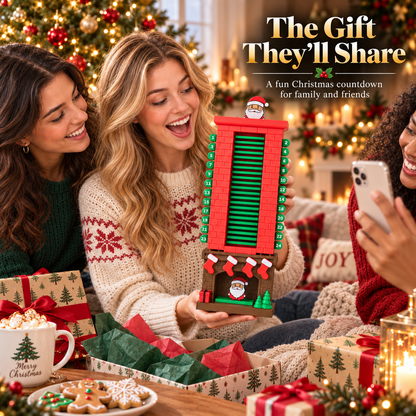 🎅Mechanical Santa Chimney Christmas Countdown Calendar