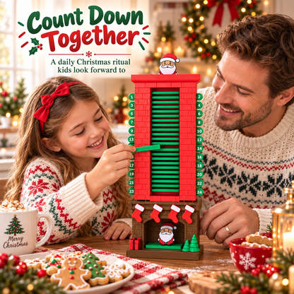 🎅Mechanical Santa Chimney Christmas Countdown Calendar