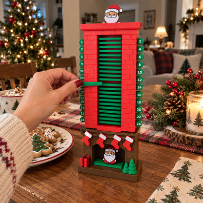 🎅Mechanical Santa Chimney Christmas Countdown Calendar