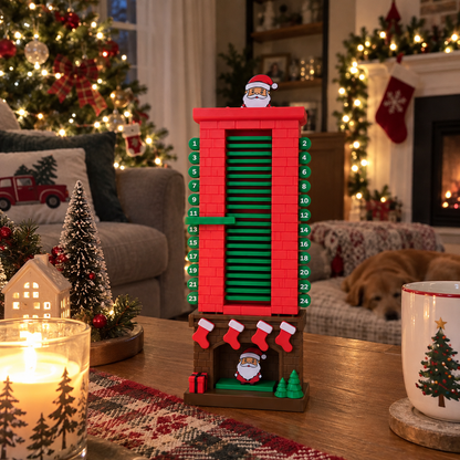 🎅Mechanical Santa Chimney Christmas Countdown Calendar