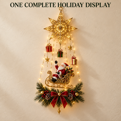 Starlight Santa Claus Sleigh Ornament