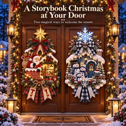 🔥Last Day 49% OFF✨ - Lighted Christmas Storybook Door Hanger