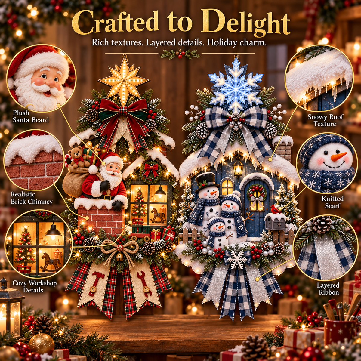 🔥Last Day 49% OFF✨ - Lighted Christmas Storybook Door Hanger