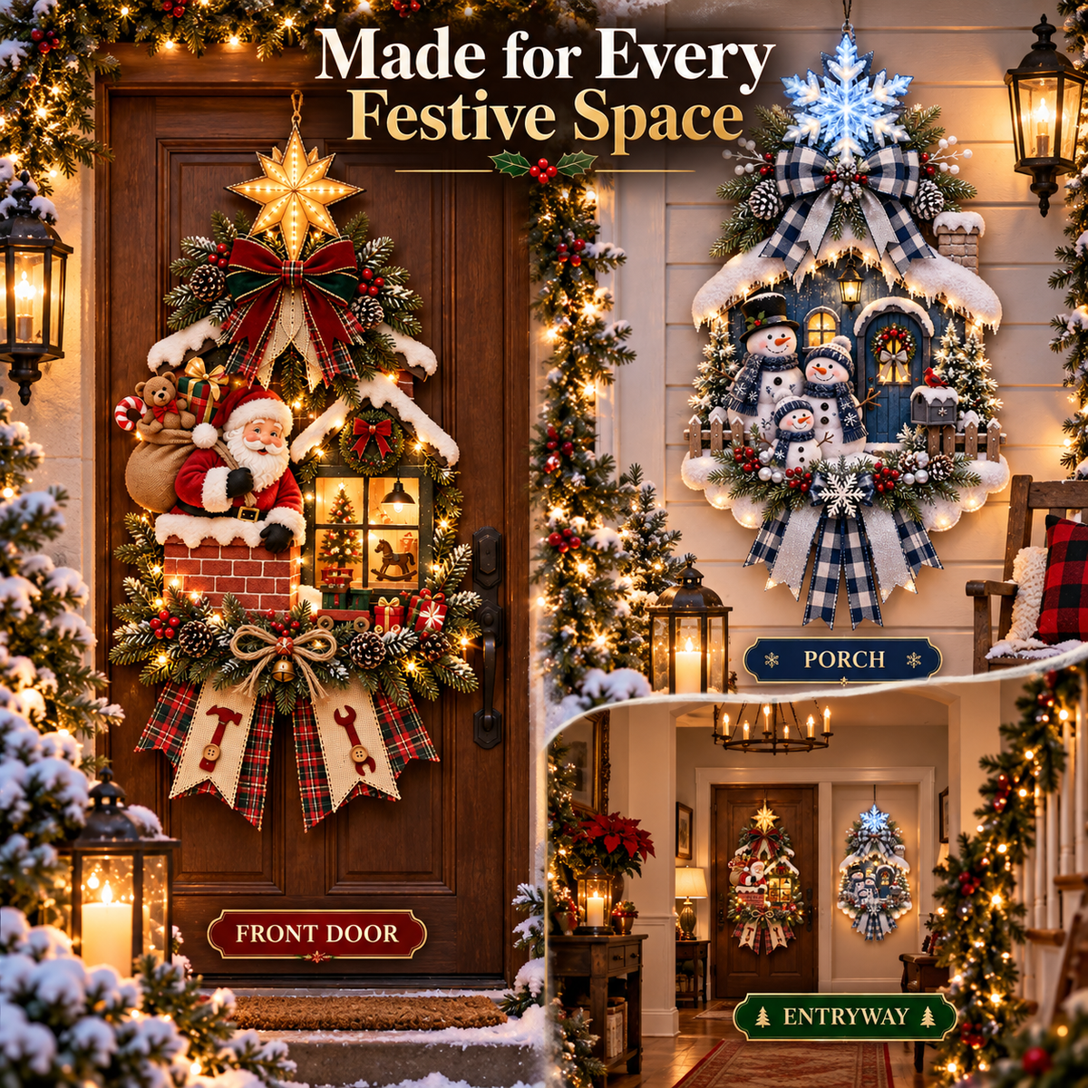 🔥Last Day 49% OFF✨ - Lighted Christmas Storybook Door Hanger