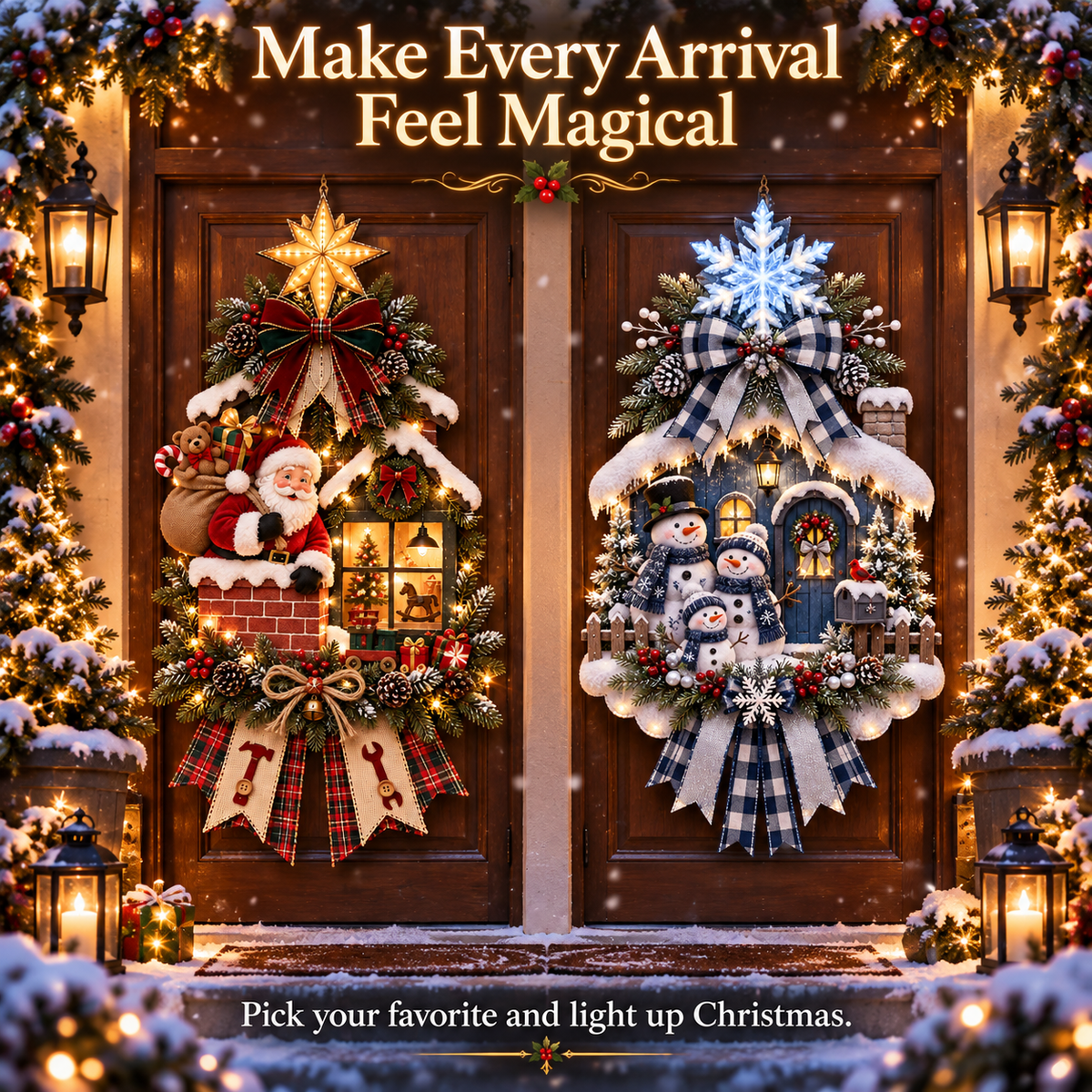 🔥Last Day 49% OFF✨ - Lighted Christmas Storybook Door Hanger
