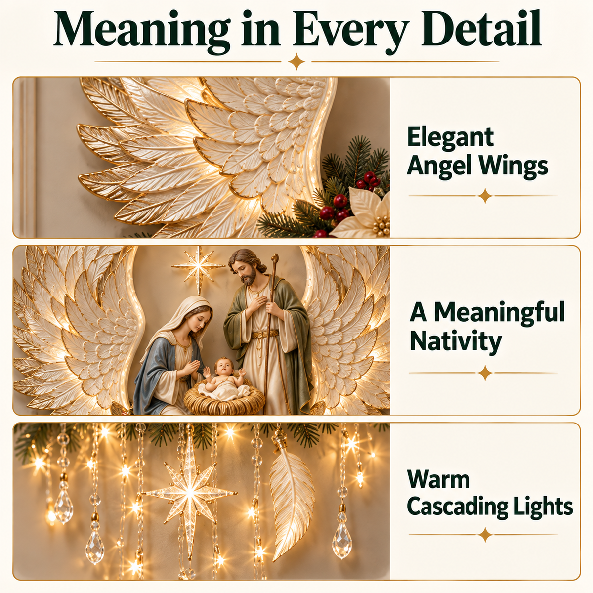 🔥Last Day 70% OFF✝️✨ Angel’s Embrace Nativity Wall Light – A Meaningful Christmas Glow🎄