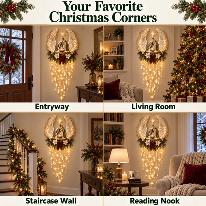 🔥Last Day 70% OFF✝️✨ Angel’s Embrace Nativity Wall Light – A Meaningful Christmas Glow🎄