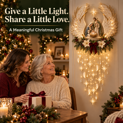 🔥Last Day 70% OFF✝️✨ Angel’s Embrace Nativity Wall Light – A Meaningful Christmas Glow🎄