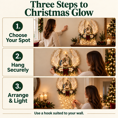 🔥Last Day 70% OFF✝️✨ Angel’s Embrace Nativity Wall Light – A Meaningful Christmas Glow🎄