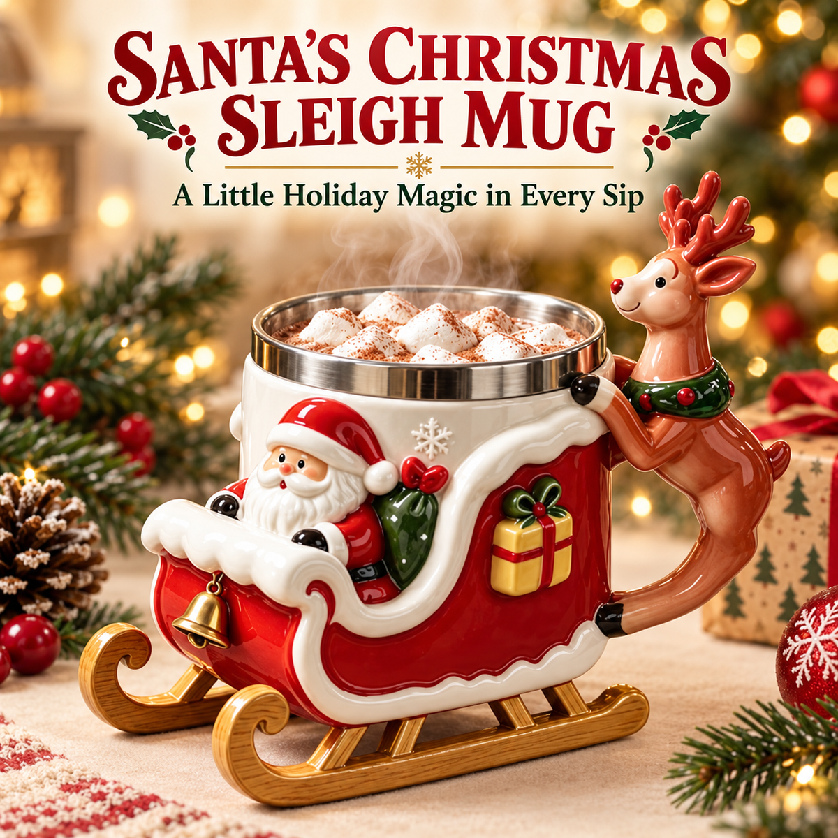🎅LAST DAY 50% OFF🎁  - Santa Christmas Sleigh Mug