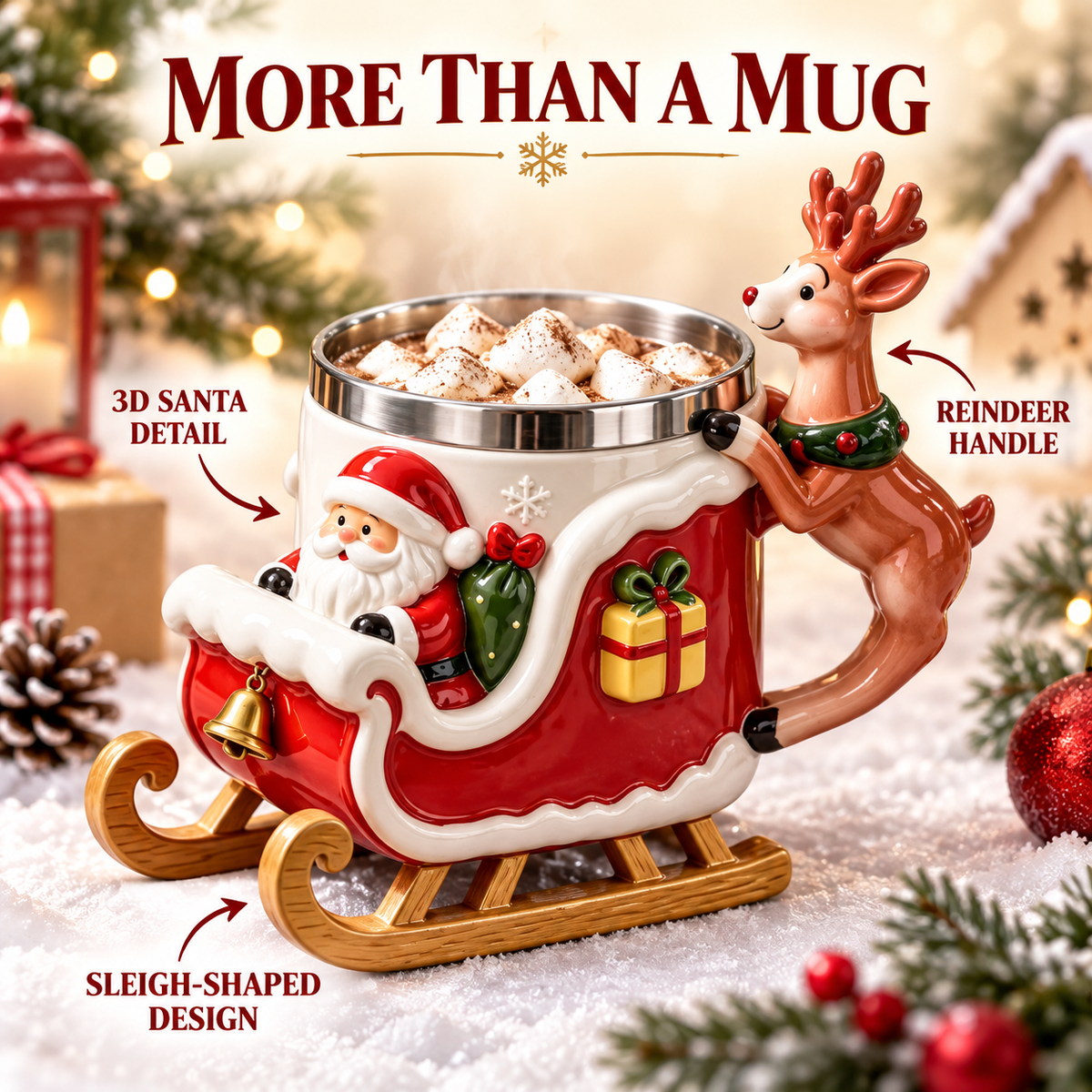 🎅LAST DAY 50% OFF🎁  - Santa Christmas Sleigh Mug