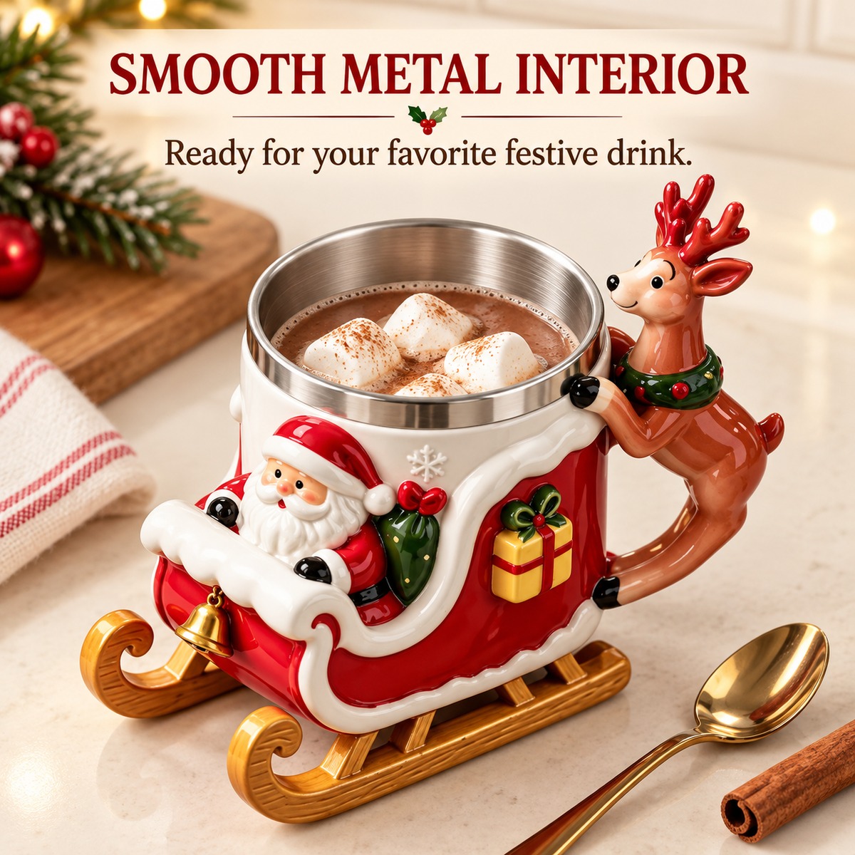 🎅LAST DAY 50% OFF🎁  - Santa Christmas Sleigh Mug