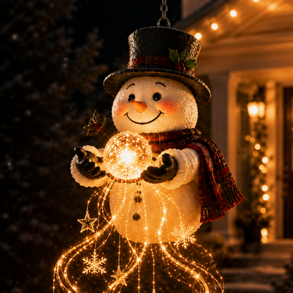 🎄Last day for 50% off🎄Snowman Magic Fountain™ – Hanging Solar Snowflake Cascade Christmas Light