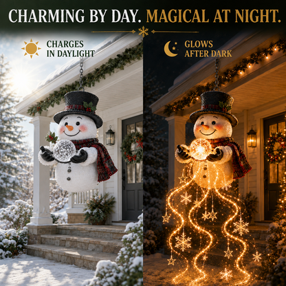 🎄Last day for 50% off🎄Snowman Magic Fountain™ – Hanging Solar Snowflake Cascade Christmas Light