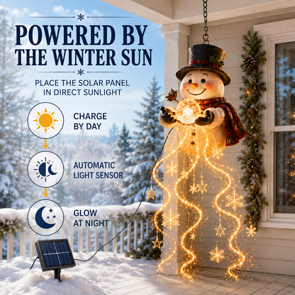 🎄Last day for 50% off🎄Snowman Magic Fountain™ – Hanging Solar Snowflake Cascade Christmas Light