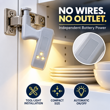 💡 Automatic Cabinet Hinge LED Lights – 9-Pack Door-Activated Cupboard Lights