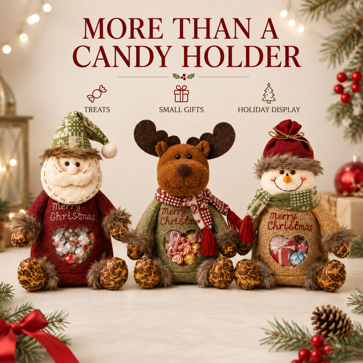 Christmas Character Candy Holder Gift Bag