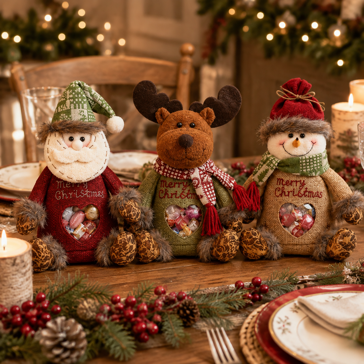 Christmas Character Candy Holder Gift Bag
