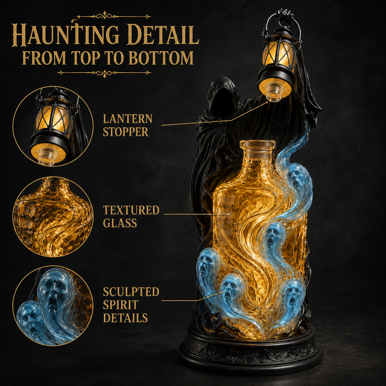 Grim Reaper Spirit Lantern™ Gothic Liquor Decanter