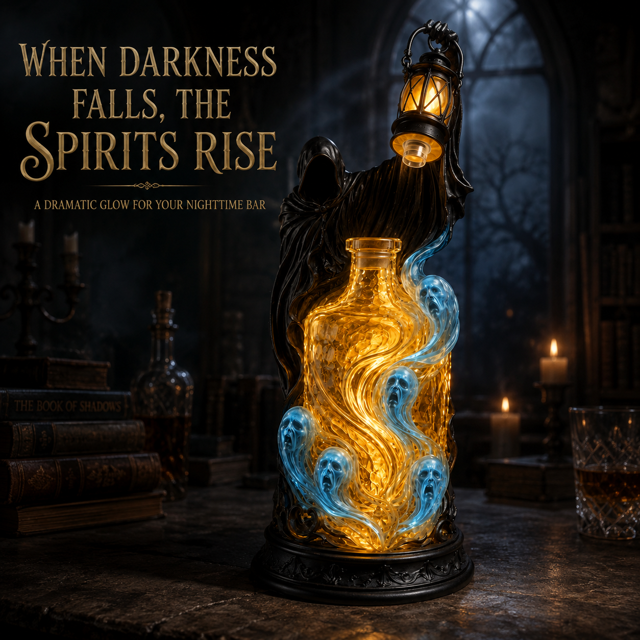 Grim Reaper Spirit Lantern™ Gothic Liquor Decanter