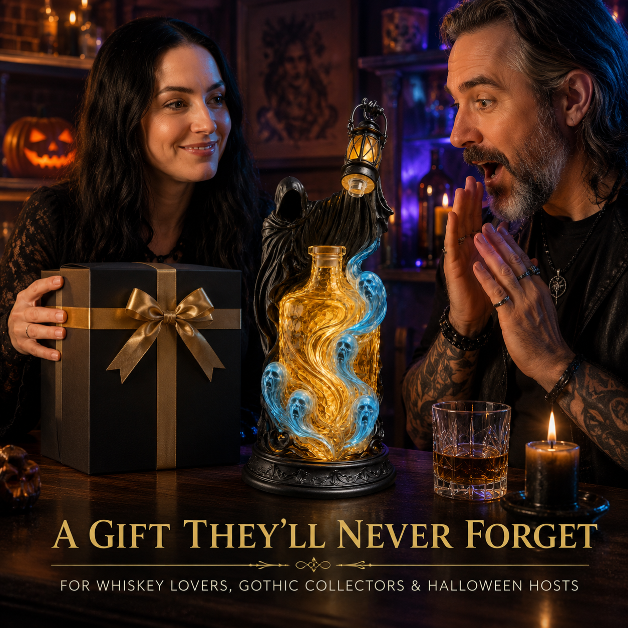 Grim Reaper Spirit Lantern™ Gothic Liquor Decanter