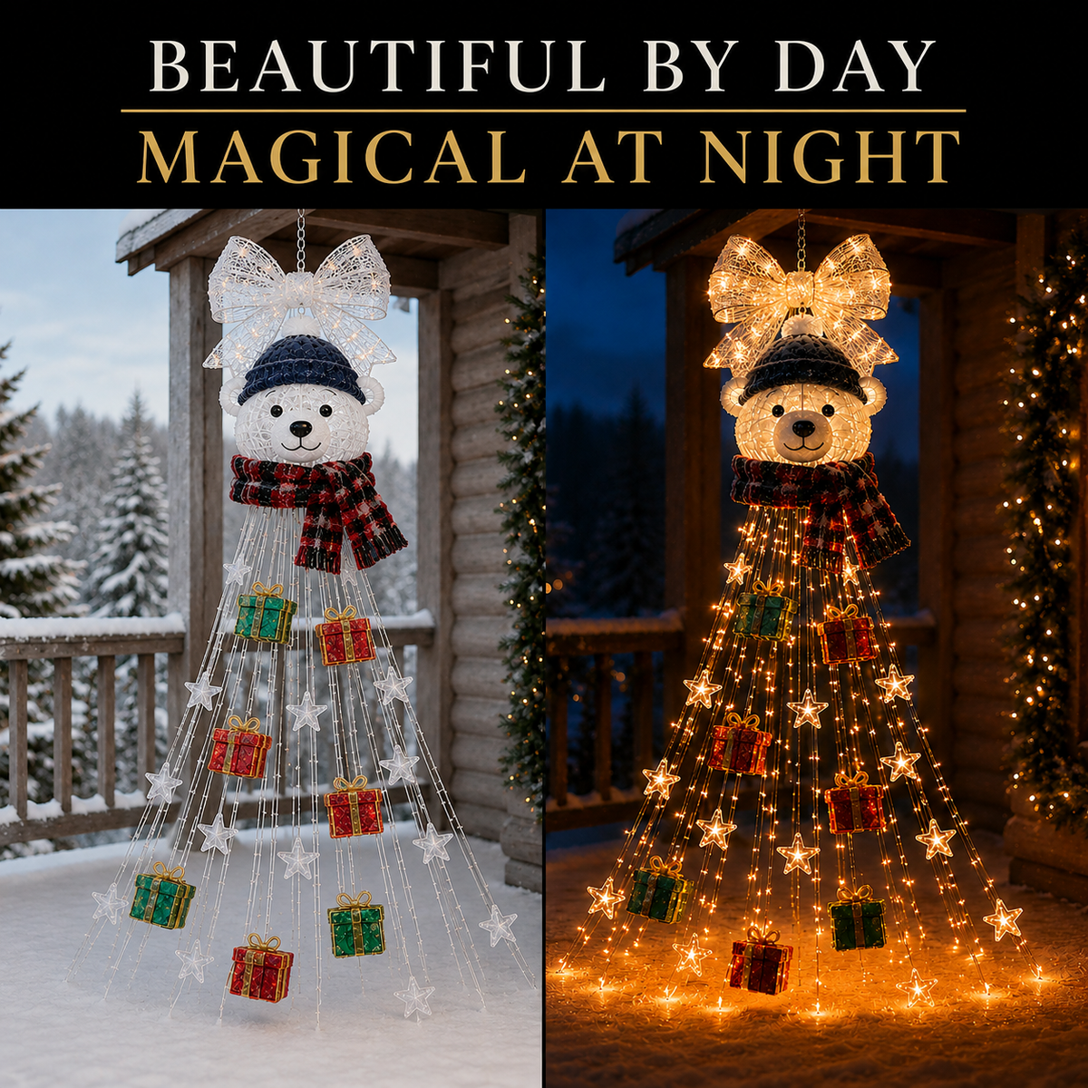 🎄Last day for 50% off🎄-Polar Bear Starfall Christmas Light