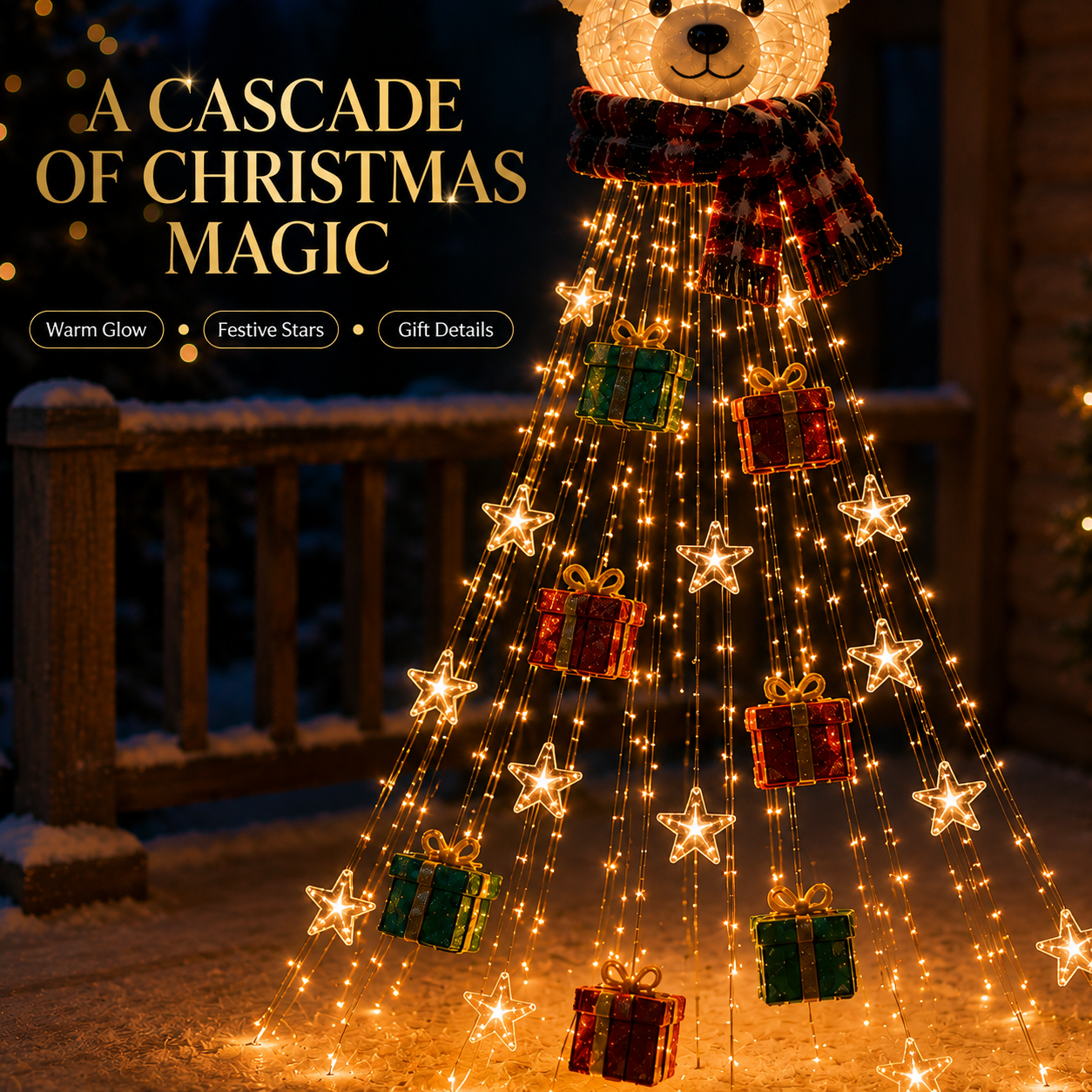 🎄Last day for 50% off🎄-Polar Bear Starfall Christmas Light