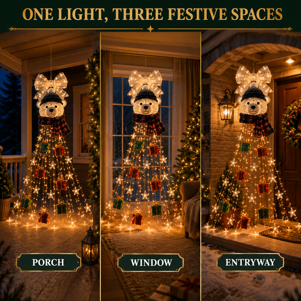 🎄Last day for 50% off🎄-Polar Bear Starfall Christmas Light