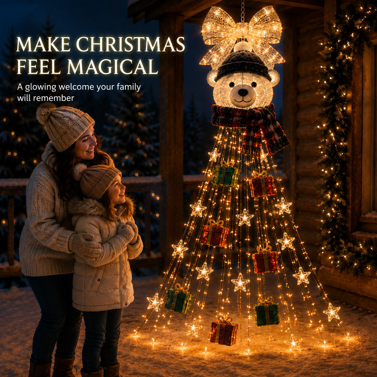 🎄Last day for 50% off🎄-Polar Bear Starfall Christmas Light
