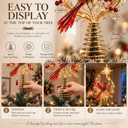 🐦Cardinal Heaven’s Light Tree Topper🌟