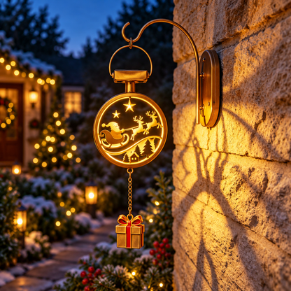 ⏳ Last Day 49% OFF - Christmas Glow Solar Wall Lantern