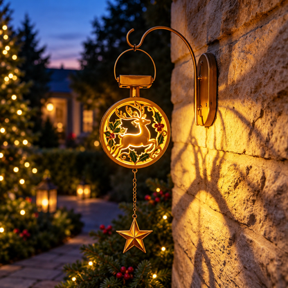 ⏳ Last Day 49% OFF - Christmas Glow Solar Wall Lantern