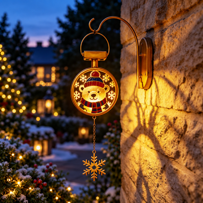 ⏳ Last Day 49% OFF - Christmas Glow Solar Wall Lantern